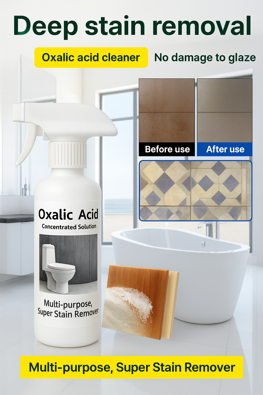 Multi-Purpose Oxalic Acid Stain Removal Spray (Pack of 2)